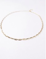 waterproof stainless steel marina chain necklace in gold tone