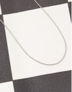 thin rope chain necklace in silver