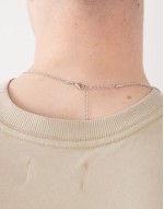 thin rope chain necklace in silver