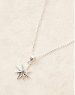sterling silver star pendant necklace in silver