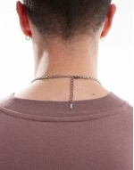 chunky figaro chain necklace in stainless steel