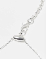 unisex chain with shell pendant in silver