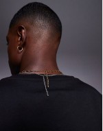 waterproof stainless steel 2 pack chain necklaces in multi