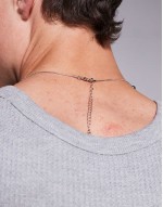 festival dash dot beaded necklace in silver