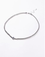 festival waterproof stainless steel link chain necklace in silver