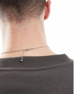 faux emerald stone pendant necklace in silver