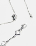 unisex necklace with stones in silver