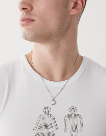 pearl pendant necklace in silver