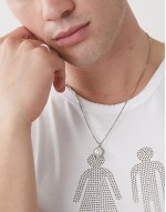 pearl pendant necklace in silver