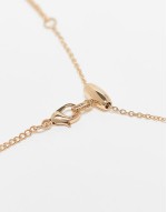 unisex pendant necklace with checkerboard design in gold