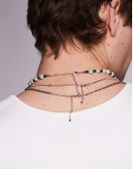 festival pearl and feather 3 pack pendant necklace in multi