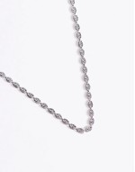 evil eye chain necklace in silver tone