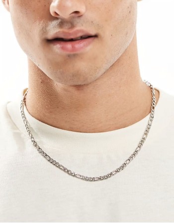figaro chain necklace in silver