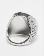 unisex signet ring in silver