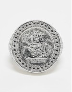 unisex signet ring in silver