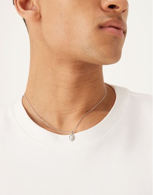 Fashion pearl pendant necklace in silver