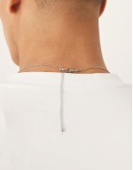 Fashion pearl pendant necklace in silver