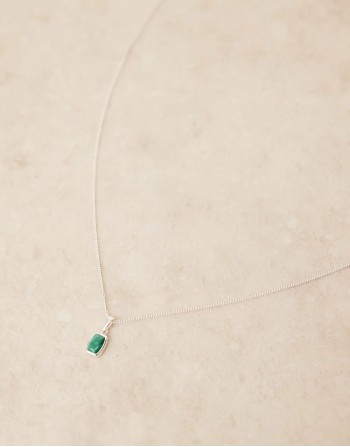 2 Per Group festival sterling silver semi-precious malachite s pendant in silver