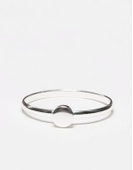 disc band ring in sterling silver