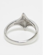 waterproof stainless steel star ring in silver tone