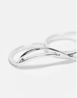 unisex double wraparound ring in silver