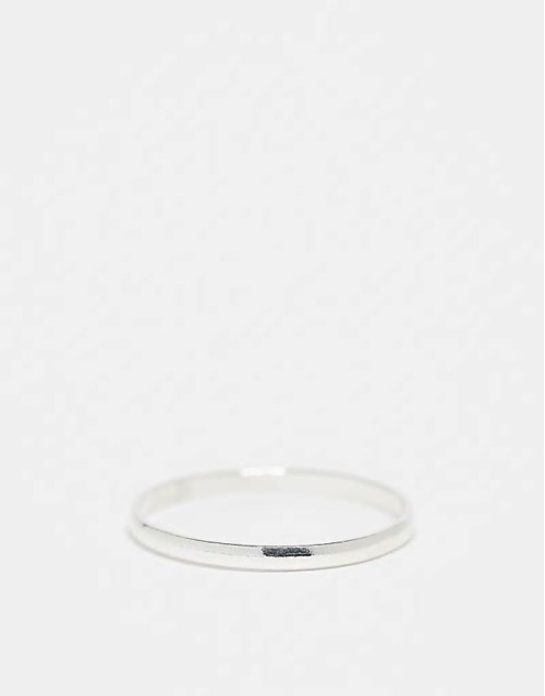 dainty band ring in sterling silver