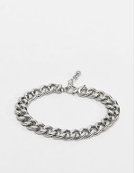 chunky chain bracelet in silver tone