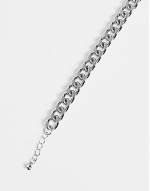 chunky chain bracelet in silver tone