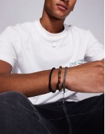 festival beaded 3 pack bracelet in brown