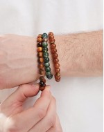 festival beaded  3 pack bracelets in multi