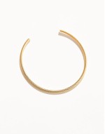 twisted rope cuff bangle in 18k gold plated
