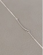 curb chain bracelet with bar in silver