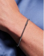 waterproof stainless steel box chain bracelet in silver tone