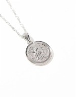 St. Christopher pendant necklace in silver