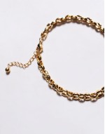 waterproof stainless steel chain bracelet in gold