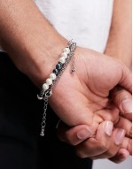 festival faux pearl 2 pack bracelet in multi