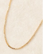 sterling silver box chain bracelet in gold plate