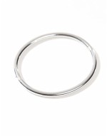minimal rounded bangle in stainless steel