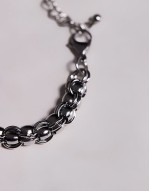 waterproof stainless steel chunky link chain bracelet in silver