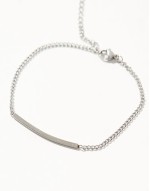 mini ID chain bracelet in stainless steel