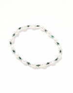festival faux pearl beaded bracelet in white