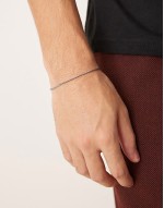 sterling silver rope chain bracelet in burnished silver