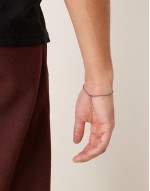 sterling silver rope chain bracelet in burnished silver