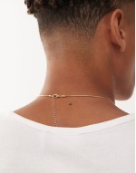 St Christopher coin chain necklace in gold