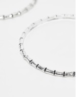 unisex bamboo bracelet 2 pack in silver