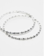 unisex bamboo bracelet 2 pack in silver