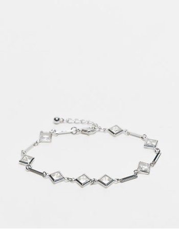 unisex bracelet with stones in silver