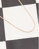 thin herringbone chain necklace in gold