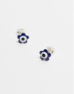 enamel flower stud earrings