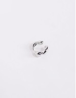 festival molten ear cuff in silver tone